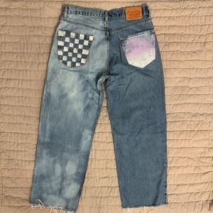 handpainted levi jeans